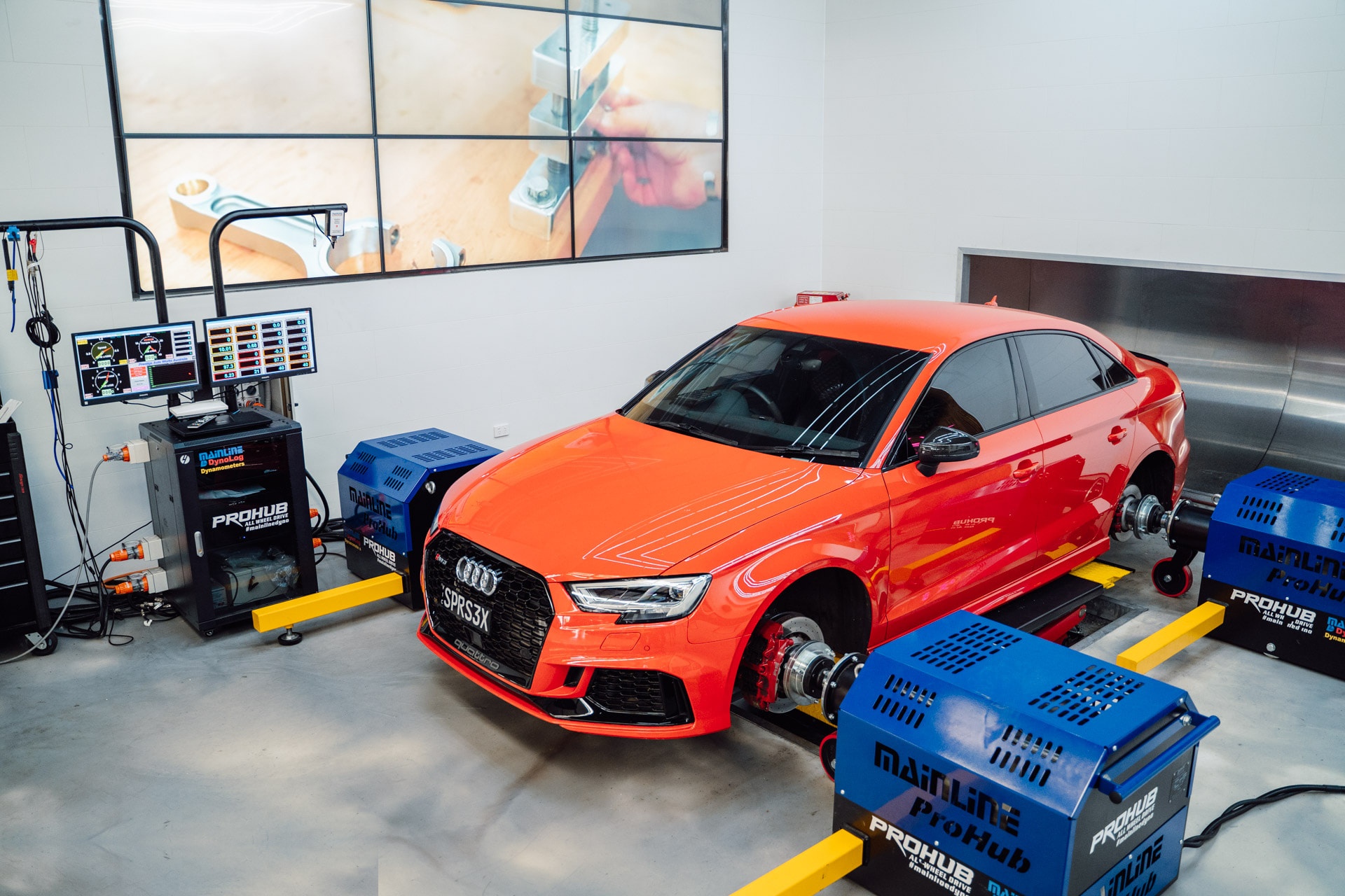 Audi RS3 on Mainline ProHub Axle Dyno